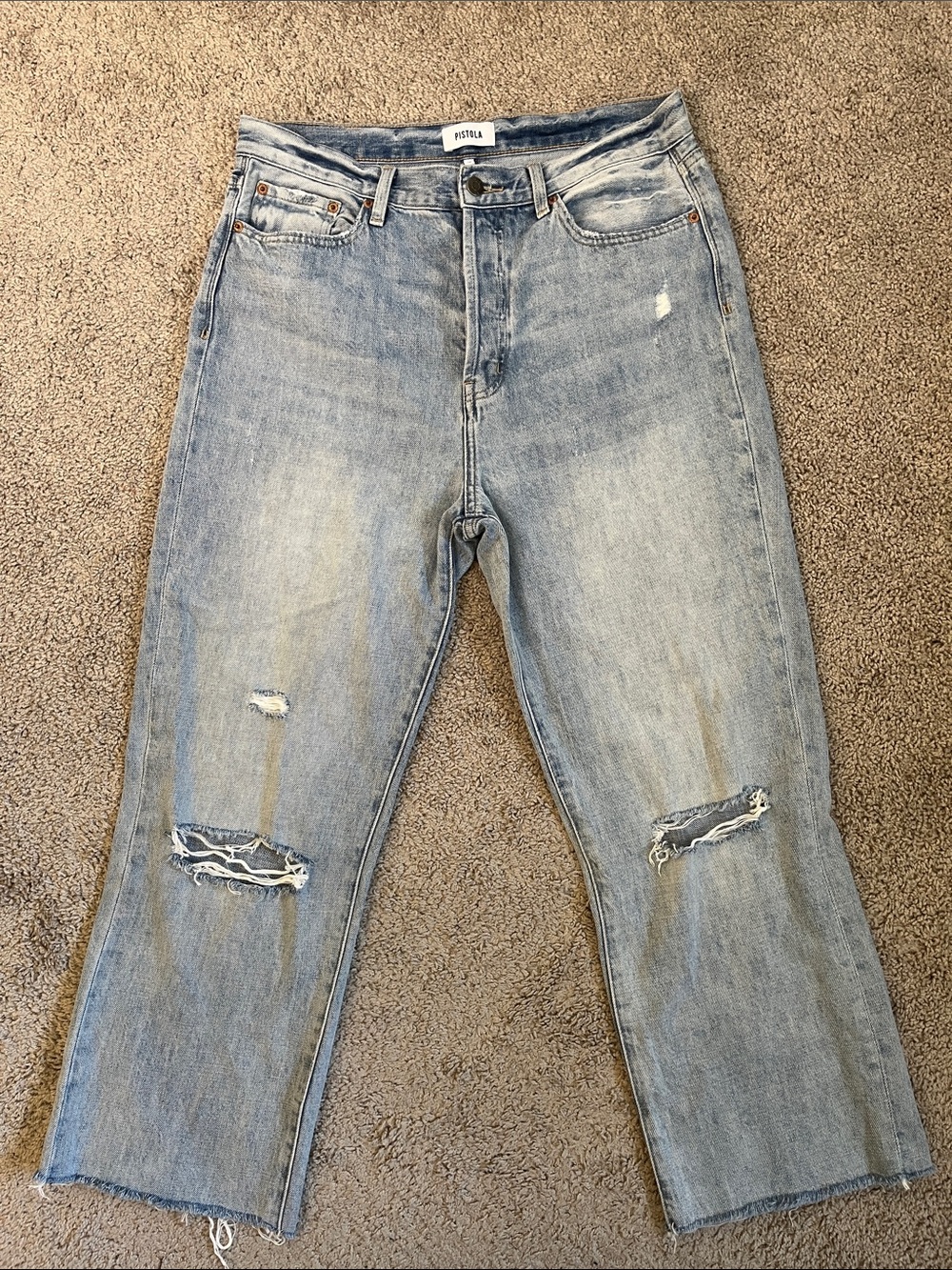 pistola Light Blue Straight Leg Jeans